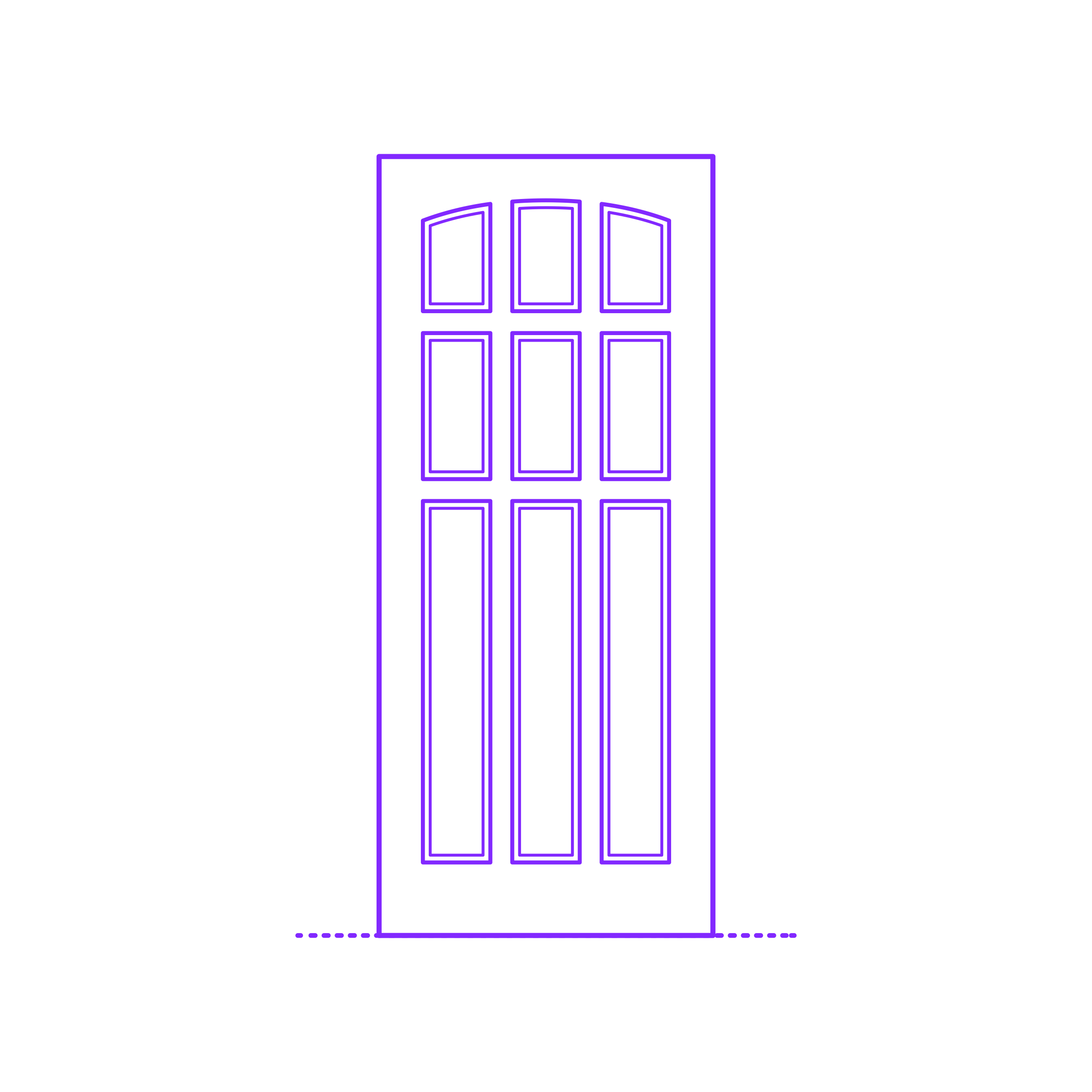 Buildings Exterior Doors Solid Entry Door Vertical 9 Panels Arched Top Line Art Svg Vector Free Vectors